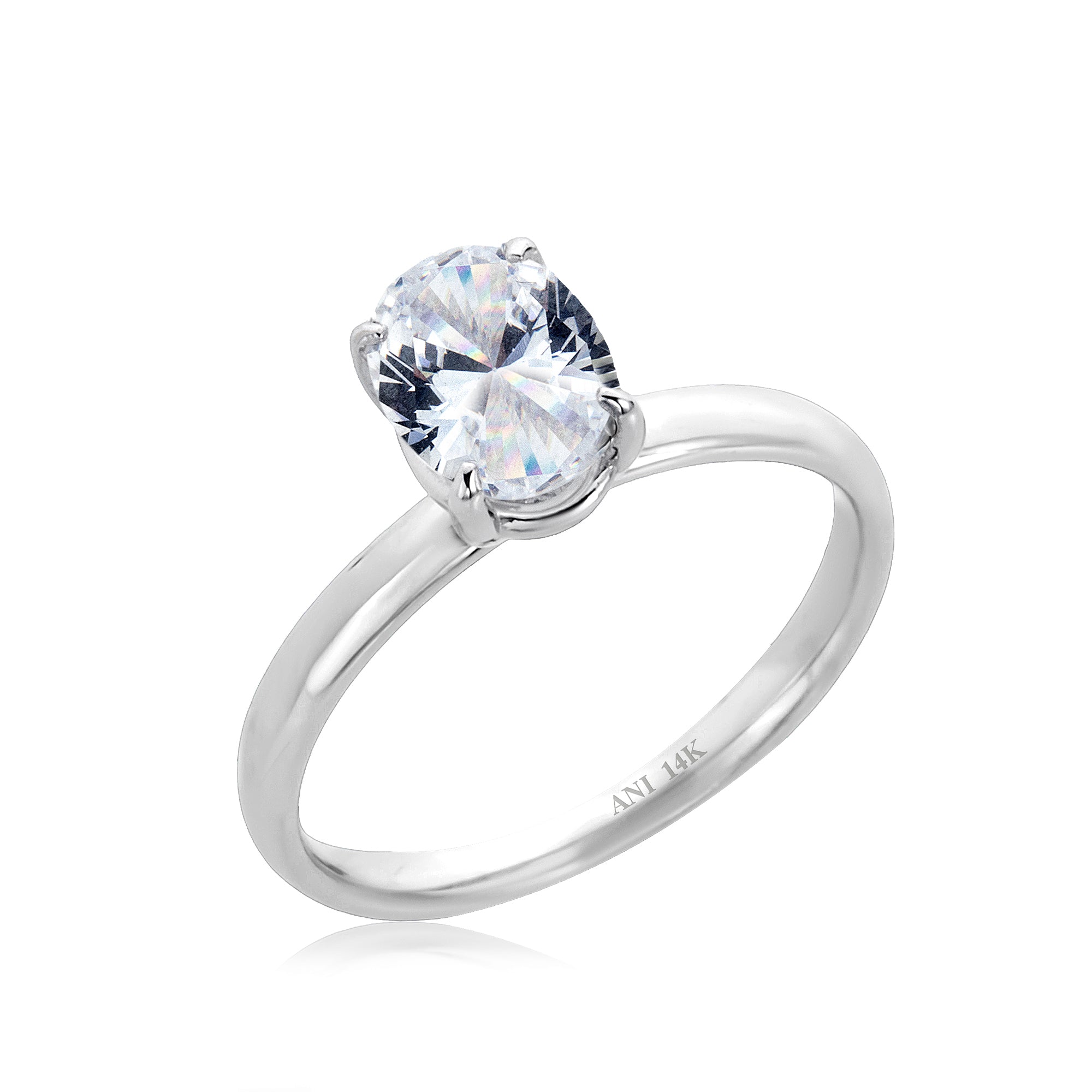 14 Ayar Altın Oval Elegance Yüzük