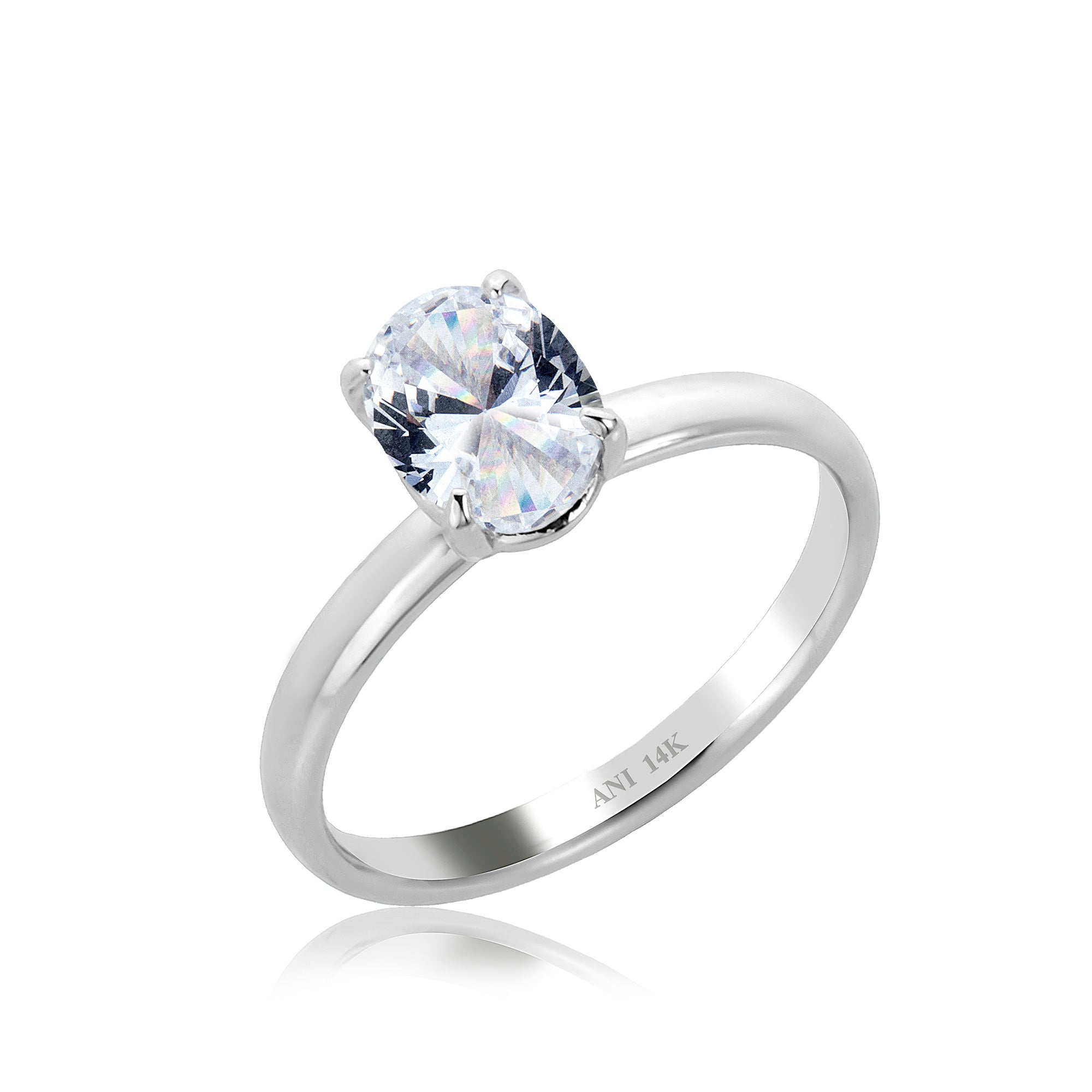 14 Ayar Altın Oval Elegance Yüzük