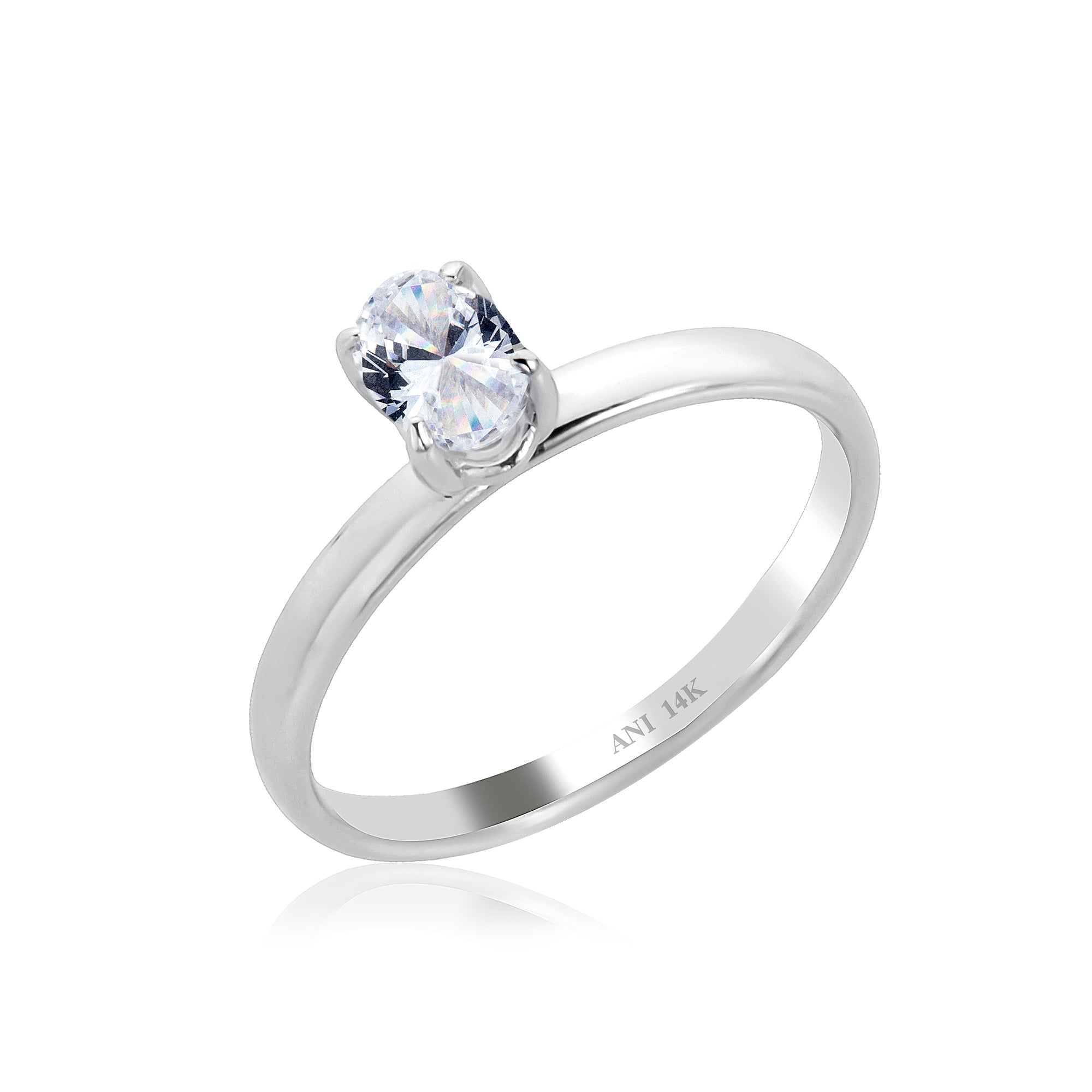 14 Ayar Altın Oval Elegance Yüzük