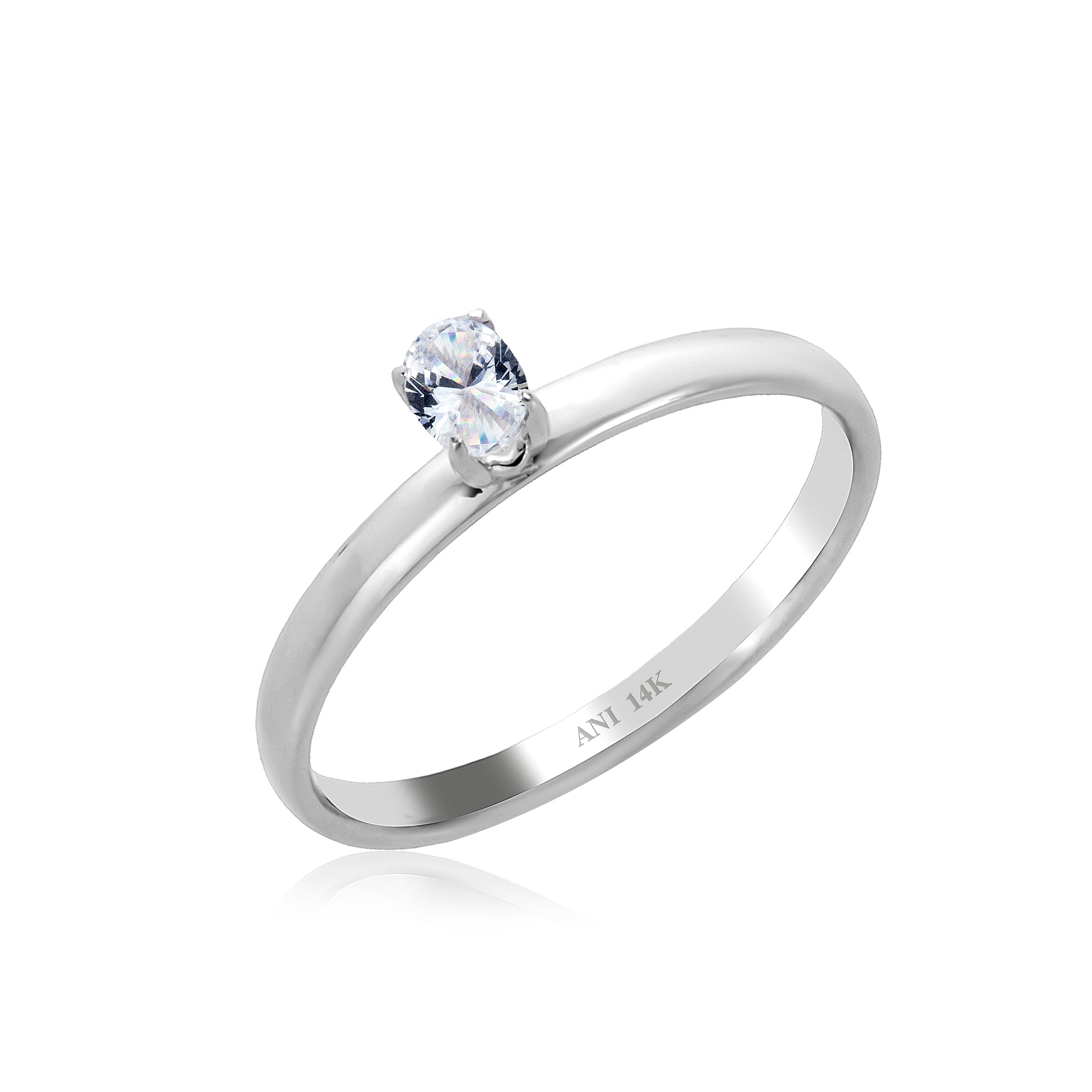 14 Ayar Altın Oval Elegance Yüzük