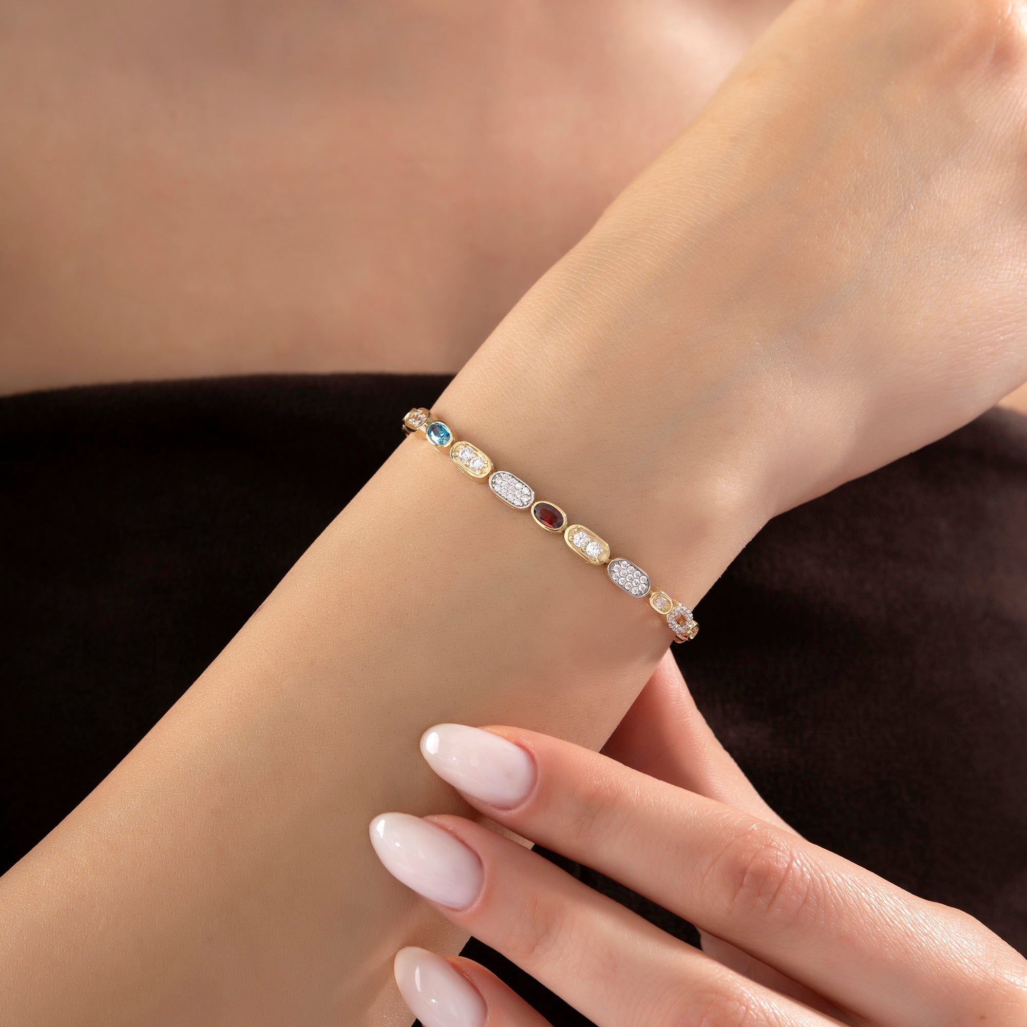 14 Ayar Altın Tasarım Mosaic Elegance Bileklik