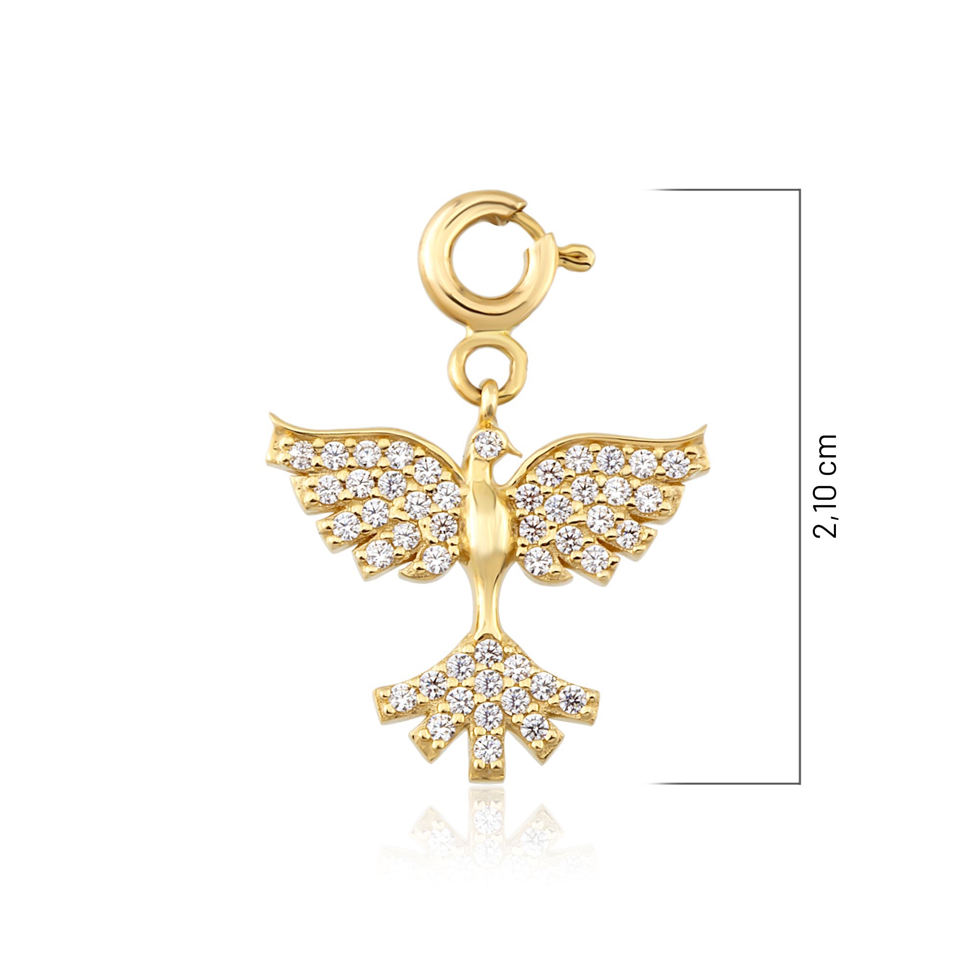 14 Ayar Altın Anka Kuşu Charm