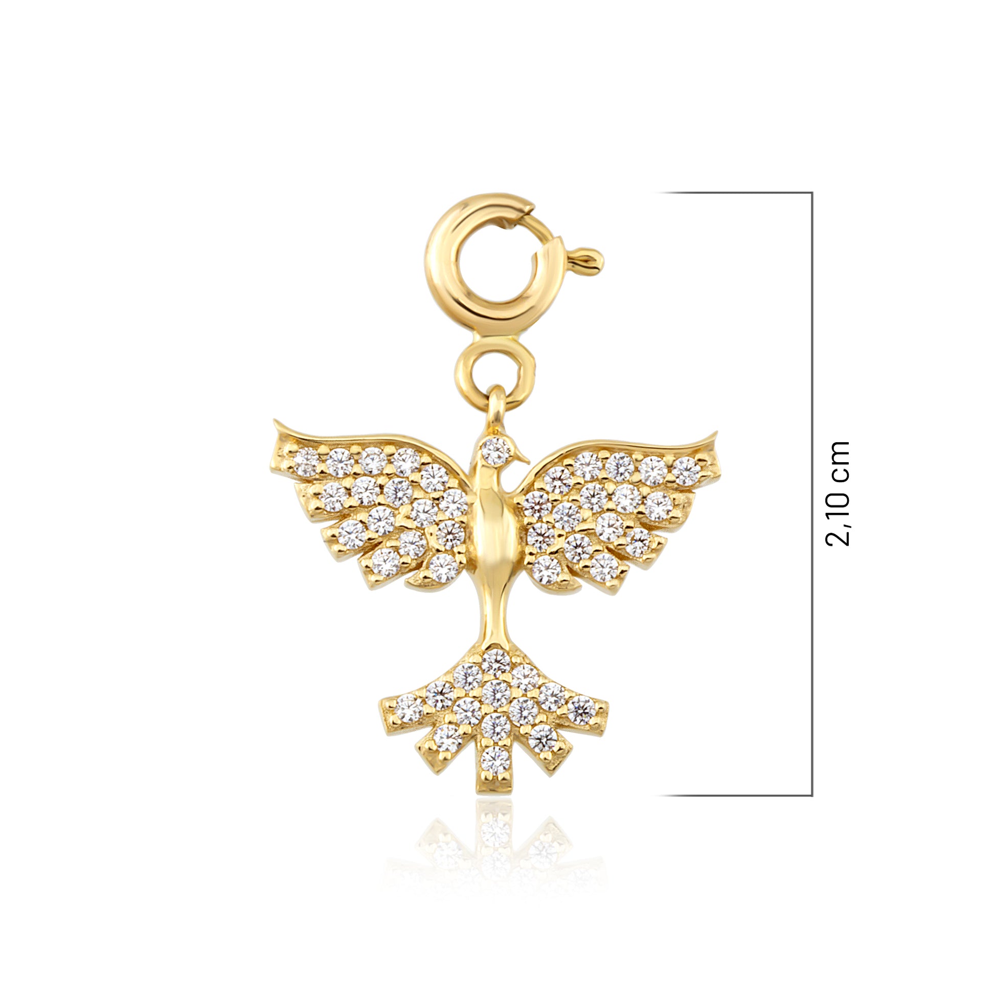 14 Ayar Altın Anka Kuşu Charm